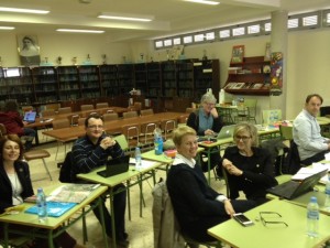 International group of teachers working in Burgos